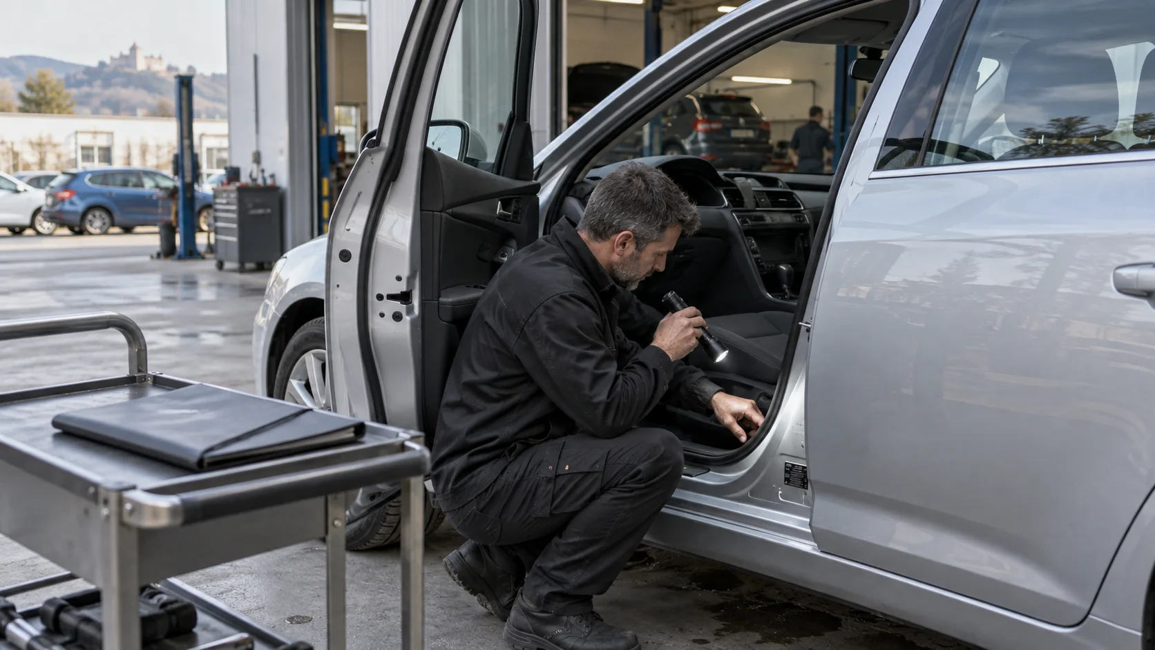 Controllo della soglia e dell’identificazione di un’auto usata prima dell’acquisto in Slovacchia.